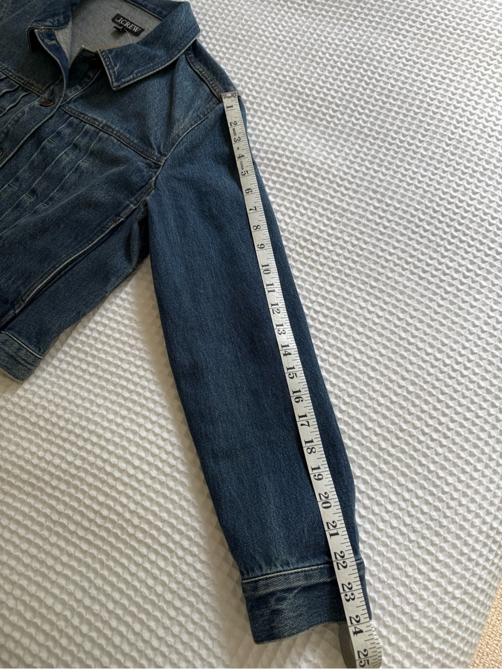 JCrew NWT Cropped Denim Jacket with Pintucks END OF SUMMER HOT DEAL $49🔥🔥 - Picture 12 of 14